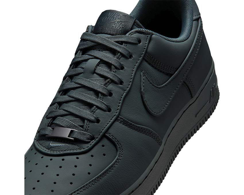 Scarpe basse retrò in pelle grigia