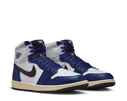 Scarpe da ginnastica alte retrò in pelle con design esclusivo