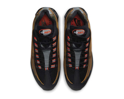 Scarpe da ginnastica unisex con ammortizzazione ad aria, colore arancione brillante.