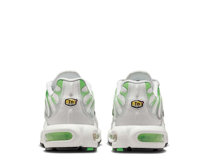Scarpe da ginnastica da donna con ammortizzazione ad aria, colore verde acceso.