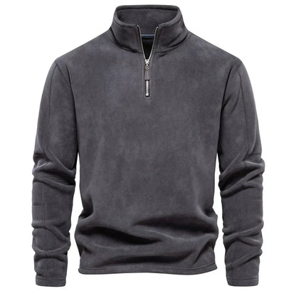 Felpa con Zip Mezza – Manica Lunga in Pile