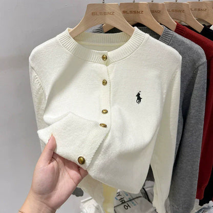 Cardigan Donna in Maglia Morbida con Bottoni
