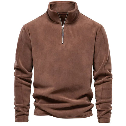Felpa con Zip Mezza – Manica Lunga in Pile