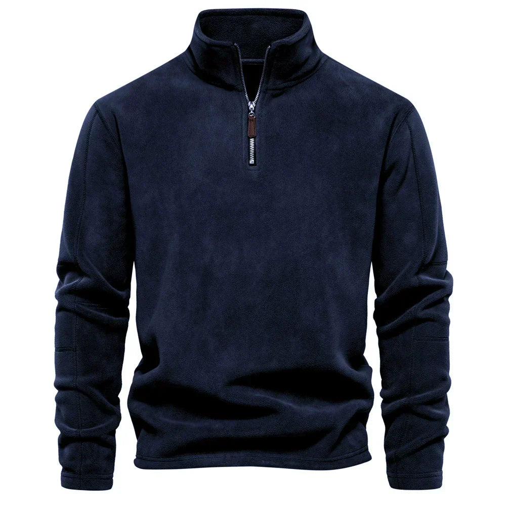 Felpa con Zip Mezza – Manica Lunga in Pile