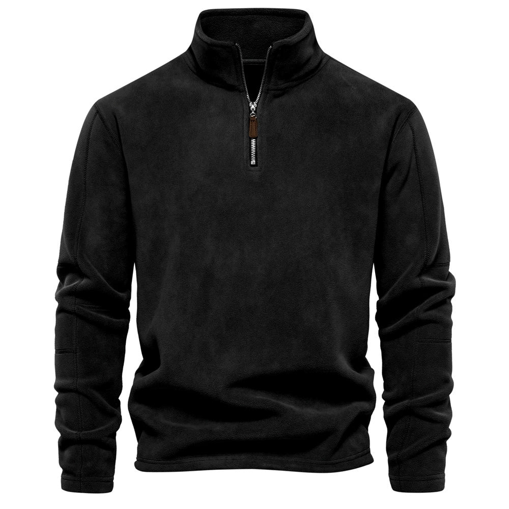 Felpa con Zip Mezza – Manica Lunga in Pile