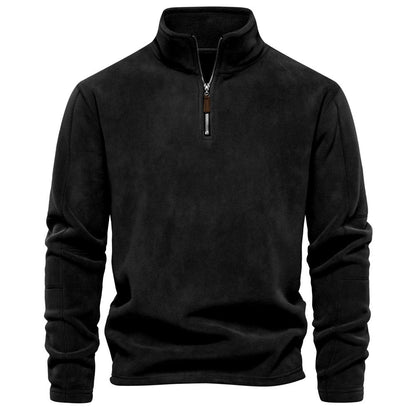 Felpa con Zip Mezza – Manica Lunga in Pile