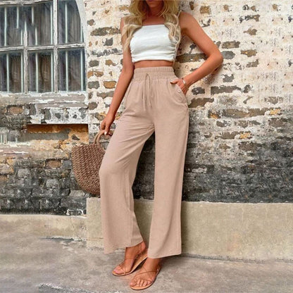 Pantaloni Casual a Colore Unito