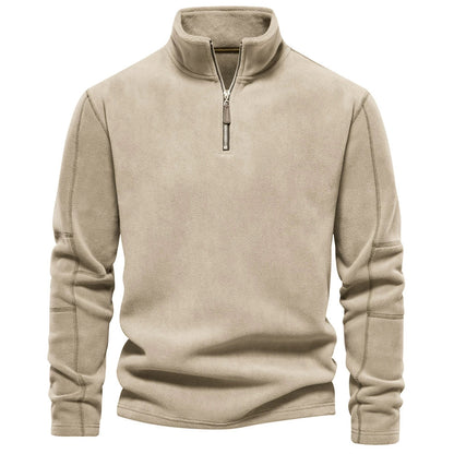 Felpa con Zip Mezza – Manica Lunga in Pile