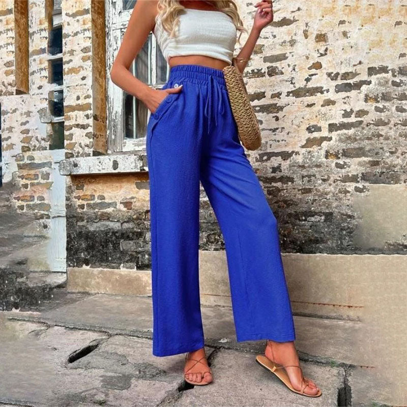 Pantaloni Casual a Colore Unito