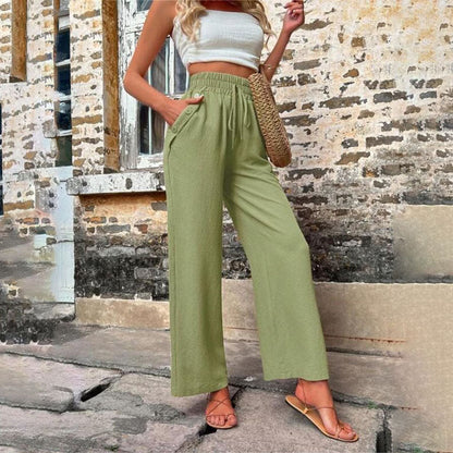 Pantaloni Casual a Colore Unito