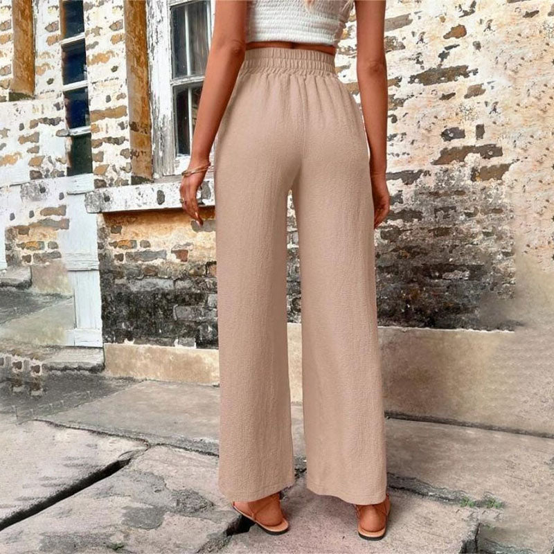 Pantaloni Casual a Colore Unito