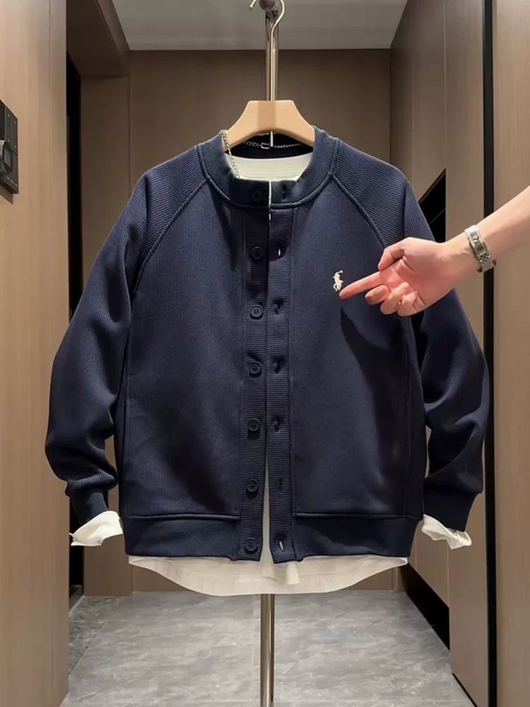 Giacca a Maglia con Collo Stand – Essenziale Moderno per Ogni Giorno