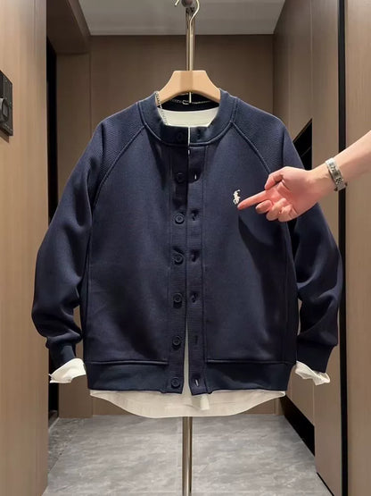 Giacca a Maglia con Collo Stand – Essenziale Moderno per Ogni Giorno
