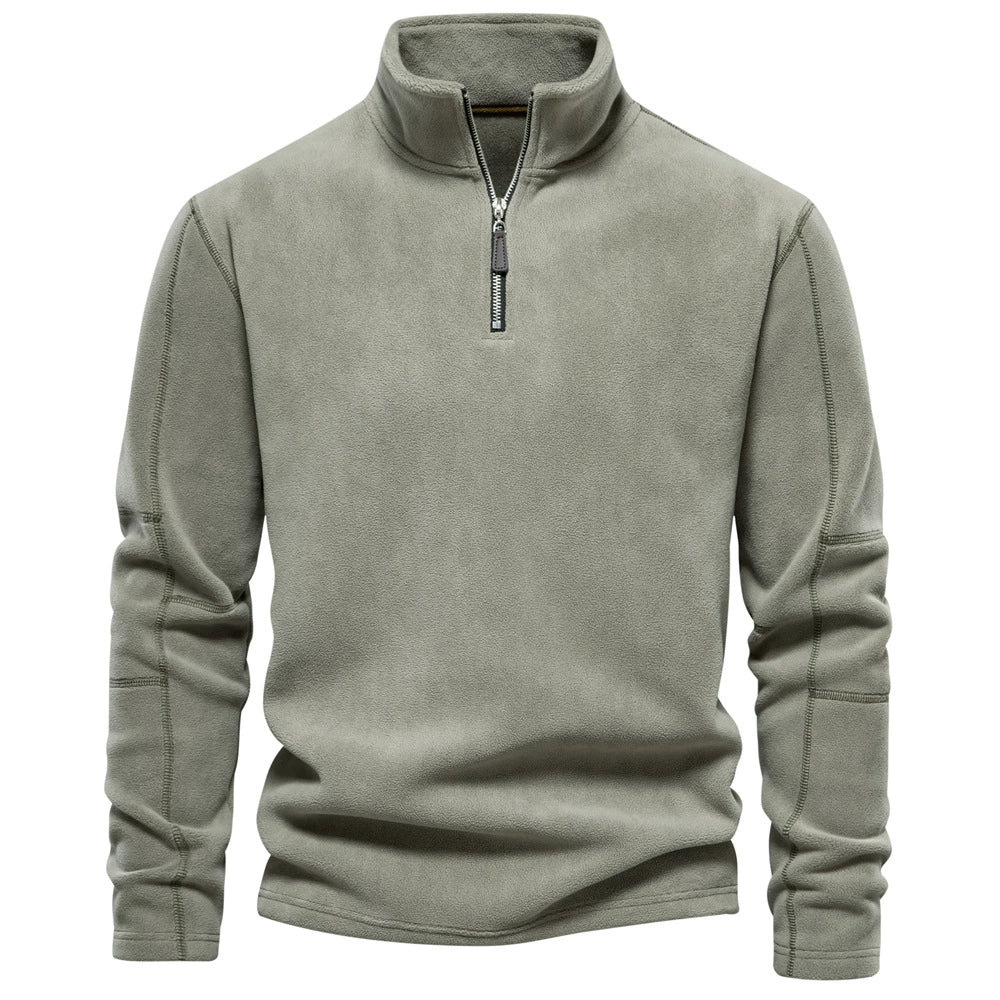 Felpa con Zip Mezza – Manica Lunga in Pile