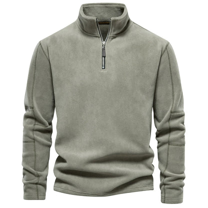 Felpa con Zip Mezza – Manica Lunga in Pile