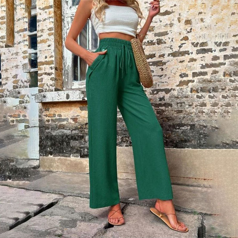 Pantaloni Casual a Colore Unito
