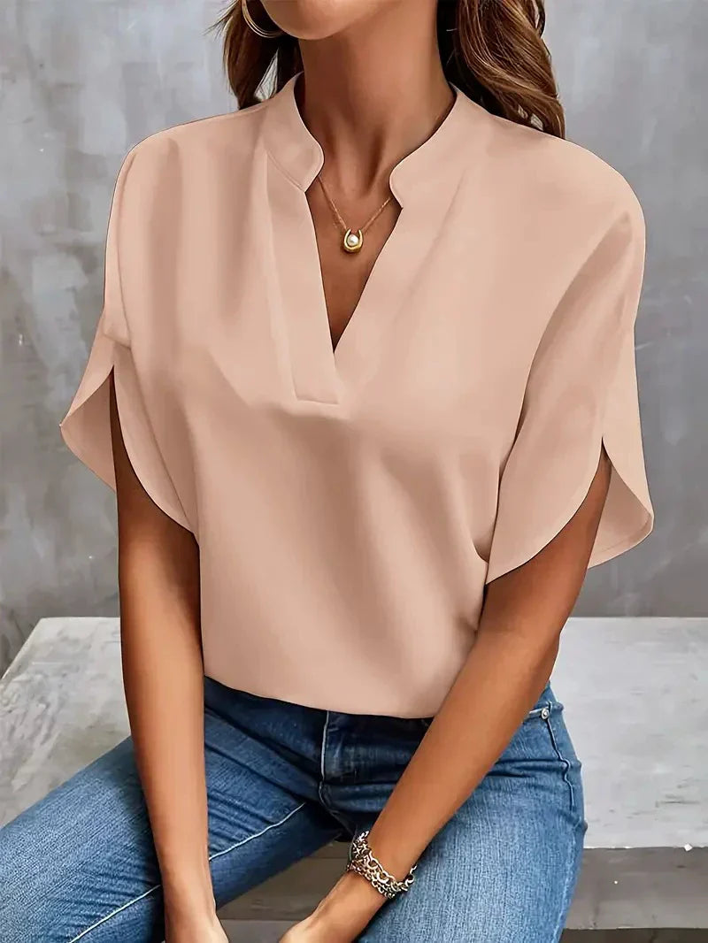 Maya - Camicia Elegante con Collo Fluttuante