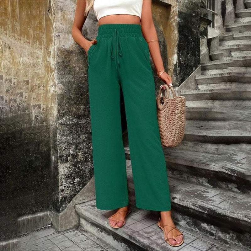 Pantaloni Casual a Colore Unito