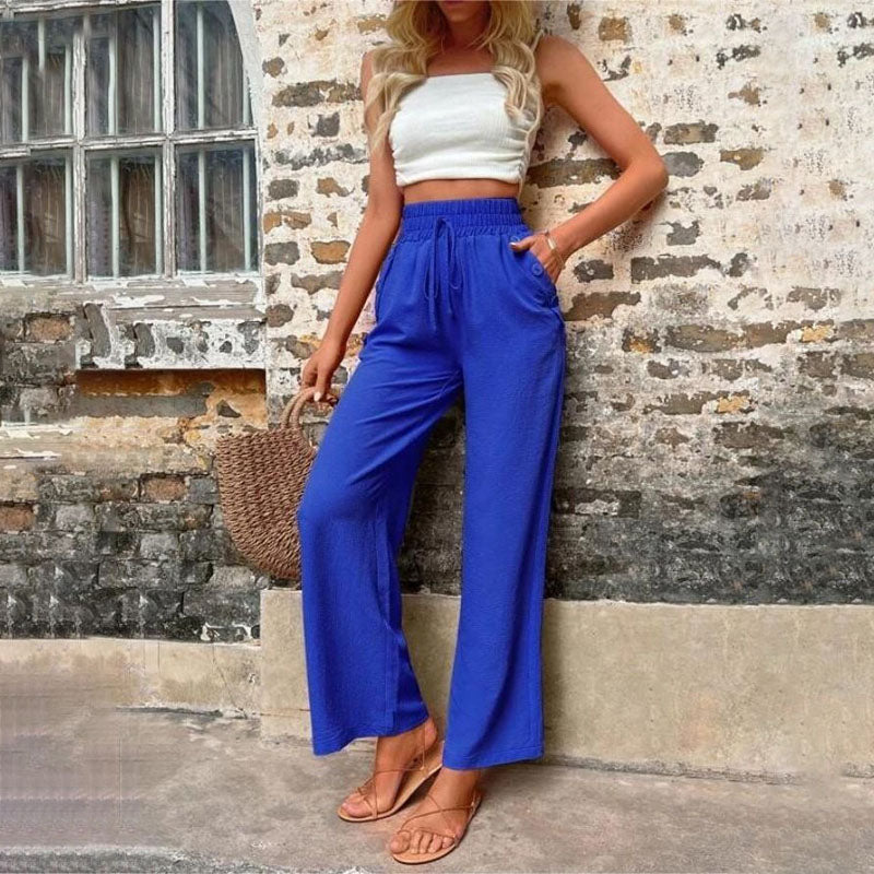 Pantaloni Casual a Colore Unito