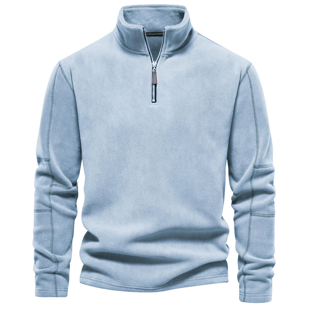 Felpa con Zip Mezza – Manica Lunga in Pile