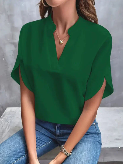 Maya - Camicia Elegante con Collo Fluttuante
