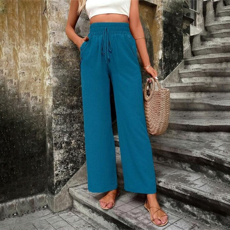 Pantaloni Casual a Colore Unito