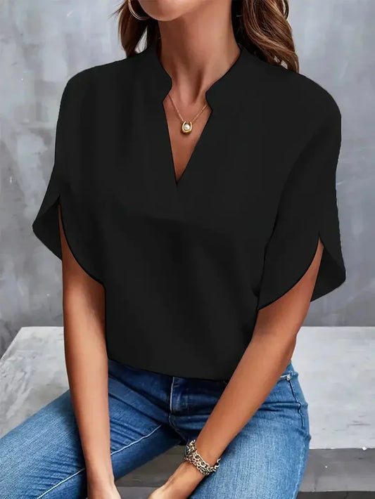 Maya - Camicia Elegante con Collo Fluttuante