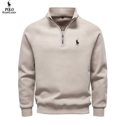 Maglione Zip in Cotone Termico Premium