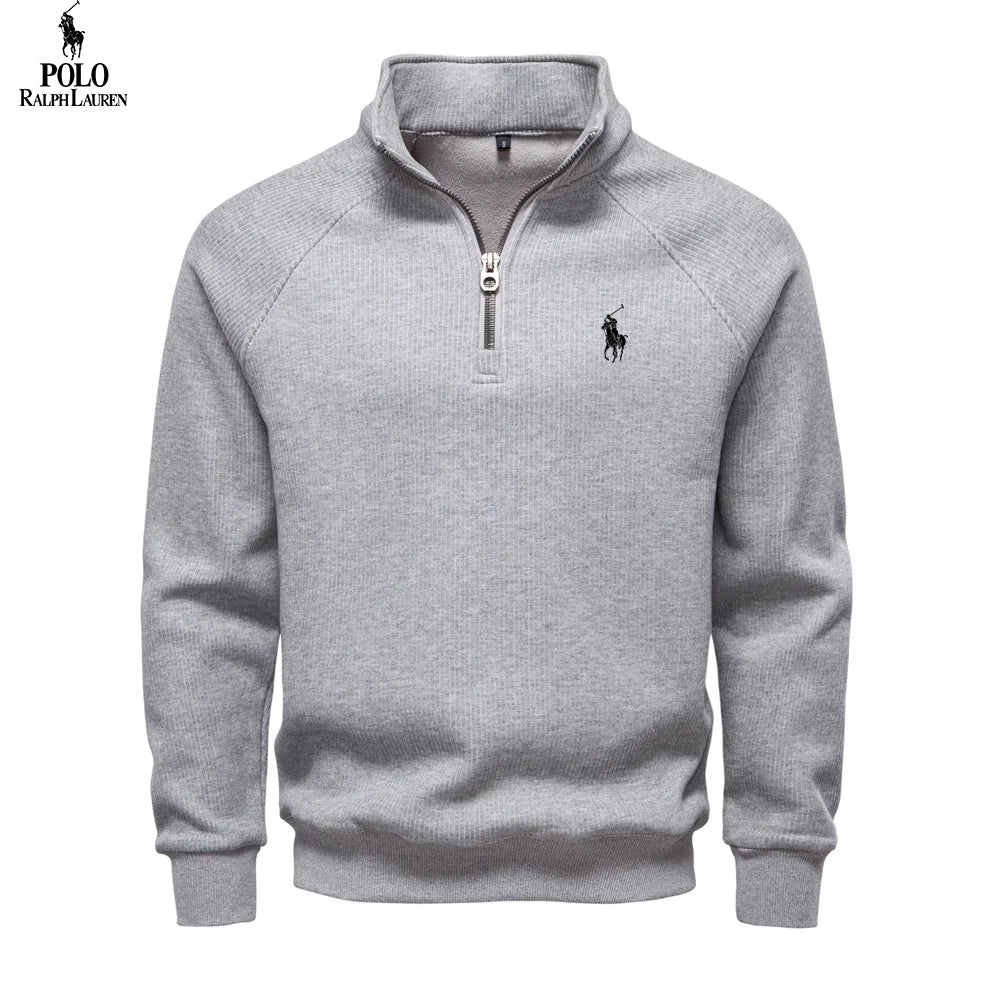 Maglione Zip in Cotone Termico Premium