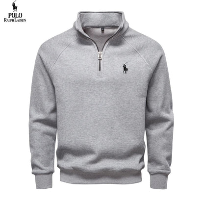 Maglione Zip in Cotone Termico Premium