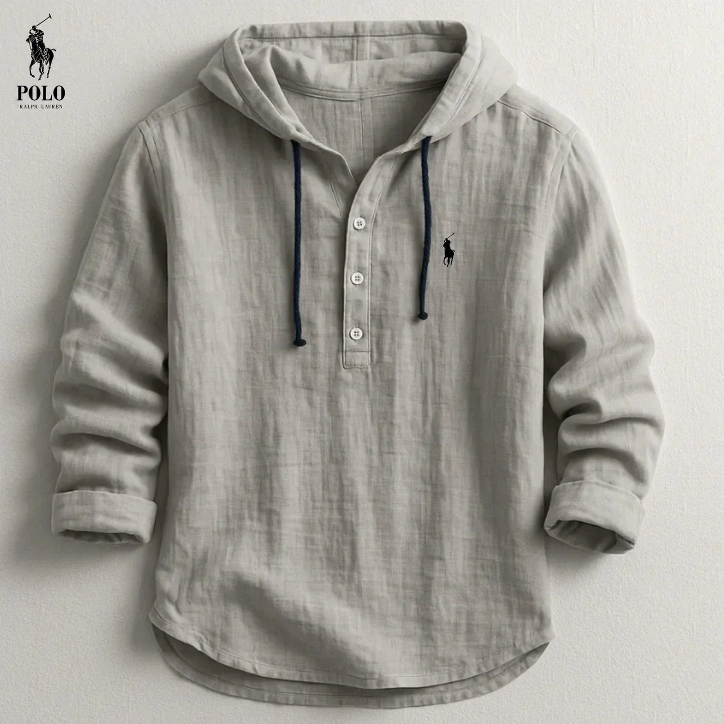 Camicia con Cappuccio in Lino Premium