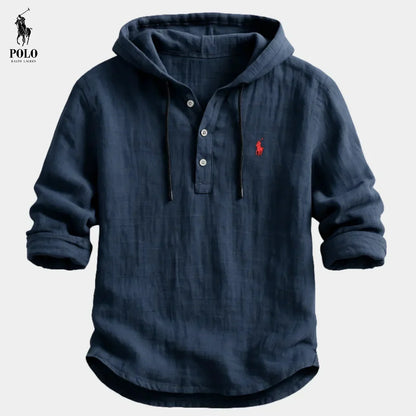 Camicia con Cappuccio in Lino Premium