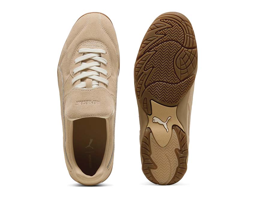 Scarpa da Calcio Indoor in Pelle Beige