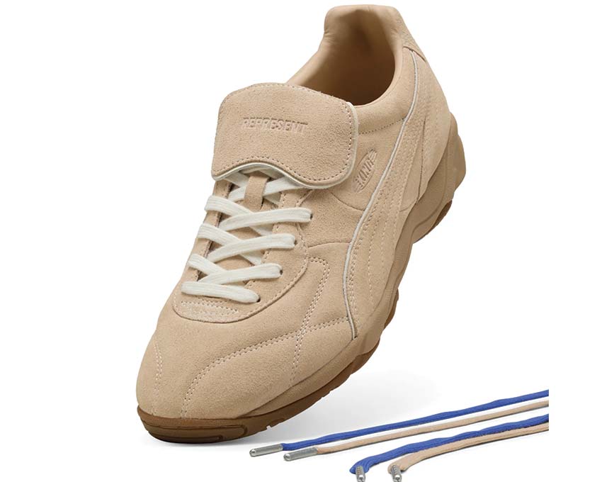 Scarpa da Calcio Indoor in Pelle Beige