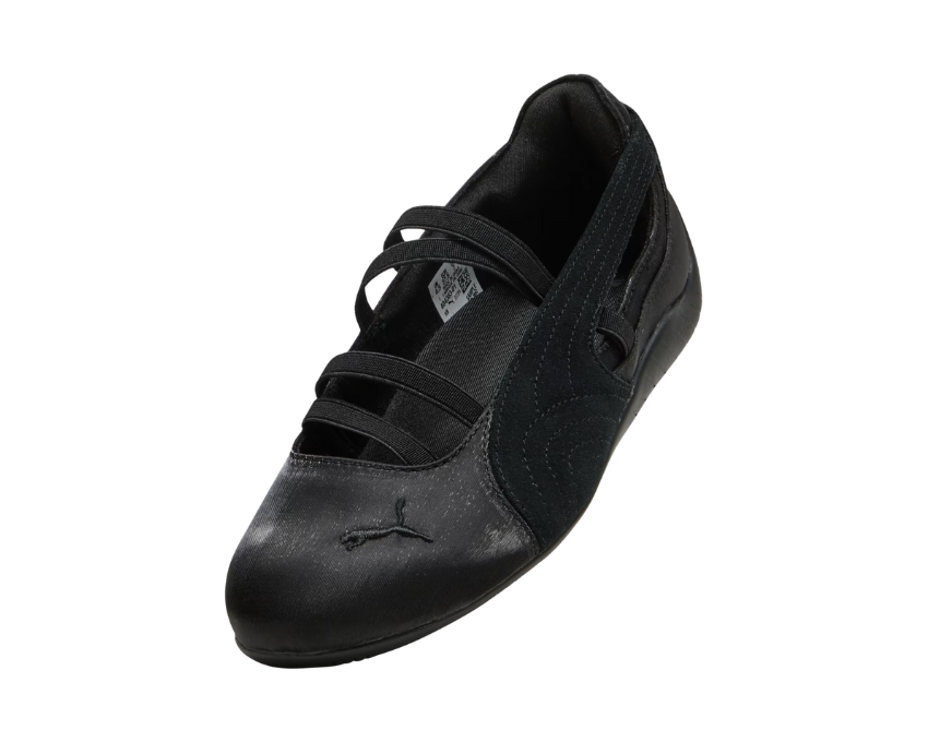 Scarpa da ballo in raso con design sportivo per donna