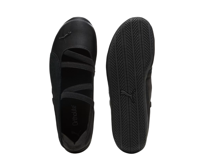 Scarpa da ballo in raso con design sportivo per donna