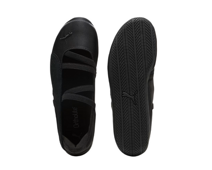 Scarpa da ballo in raso con design sportivo per donna