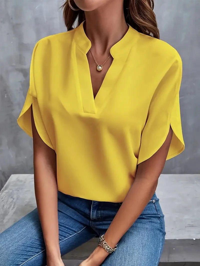Maya - Camicia Elegante con Collo Fluttuante