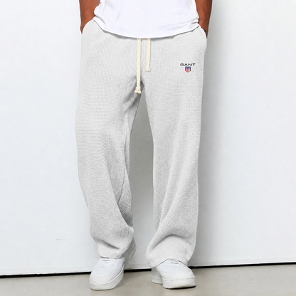Pantaloni Waffle Knit Relaxed - Bianco
