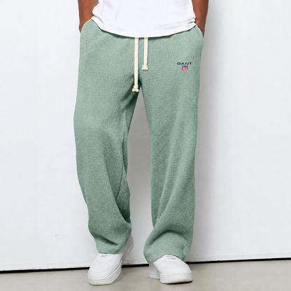 Pantaloni Waffle Knit Relaxed - Verde Chiaro