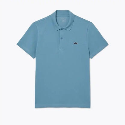 Polo Regular Fit in Misto Cotone - Azzurro