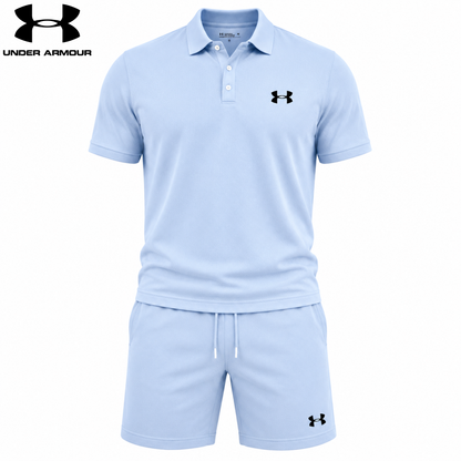 Completo Polo e Pantaloncini Performance Estivo - Azzurro