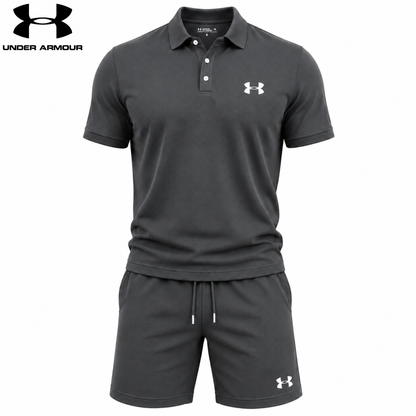 Completo Polo e Pantaloncini Performance Estivo - Grigio