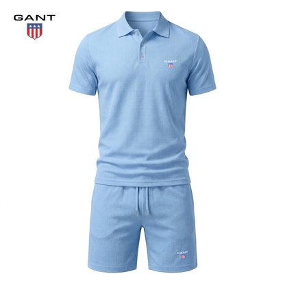 Completo Elliot Polo e Shorts - Azzurro