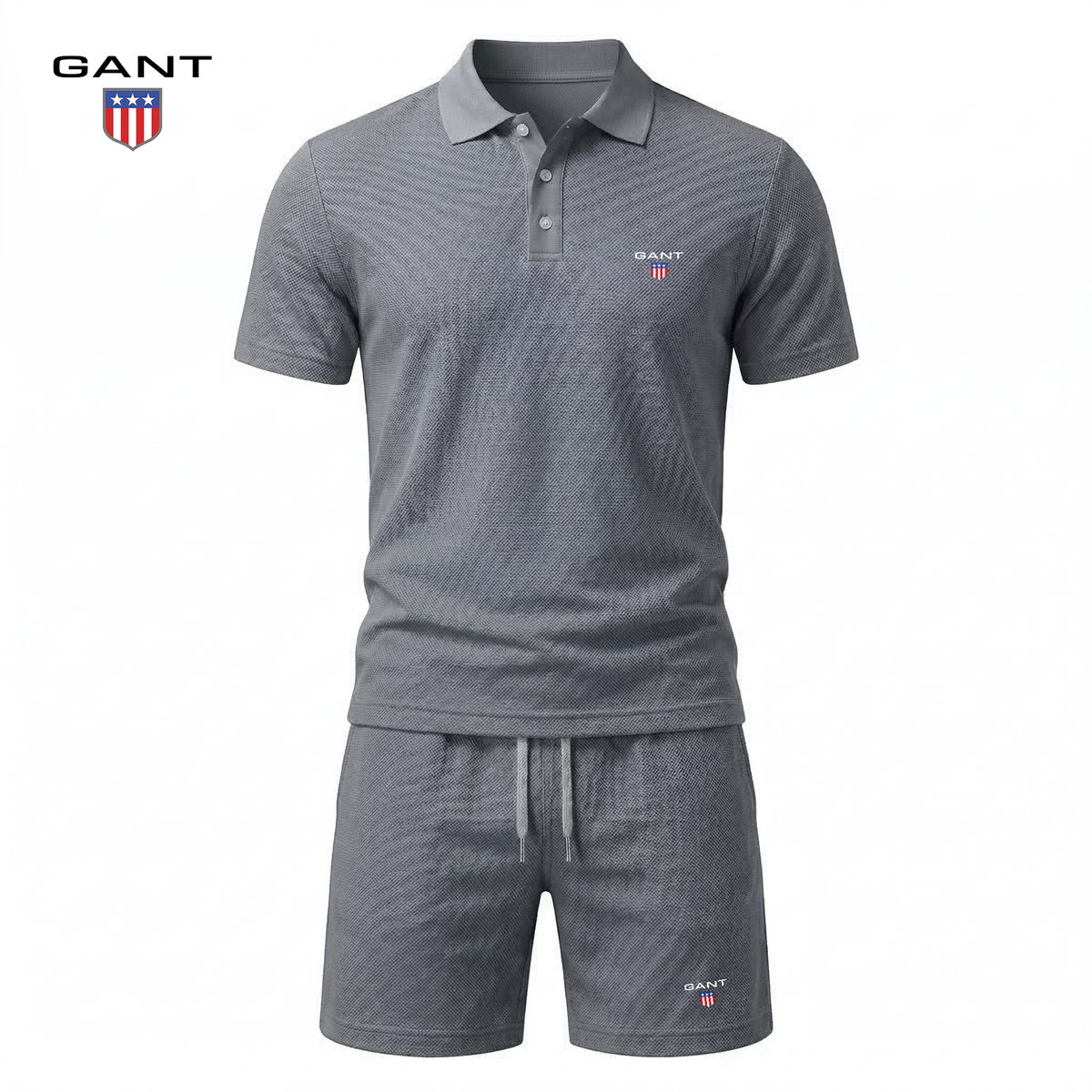 Completo Elliot Polo e Shorts - Grigio chiaro