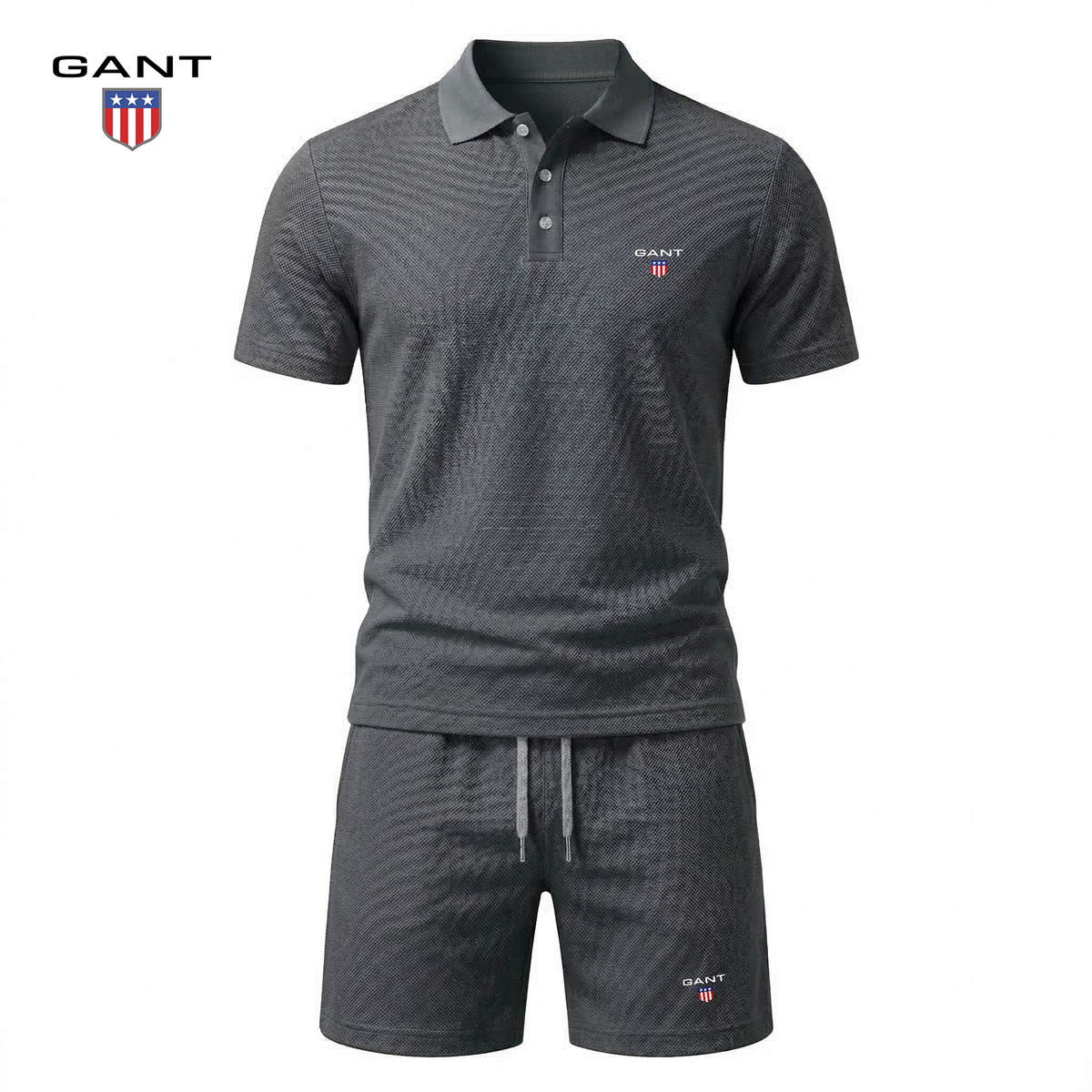 Completo Elliot Polo e Shorts - Grigio scuro