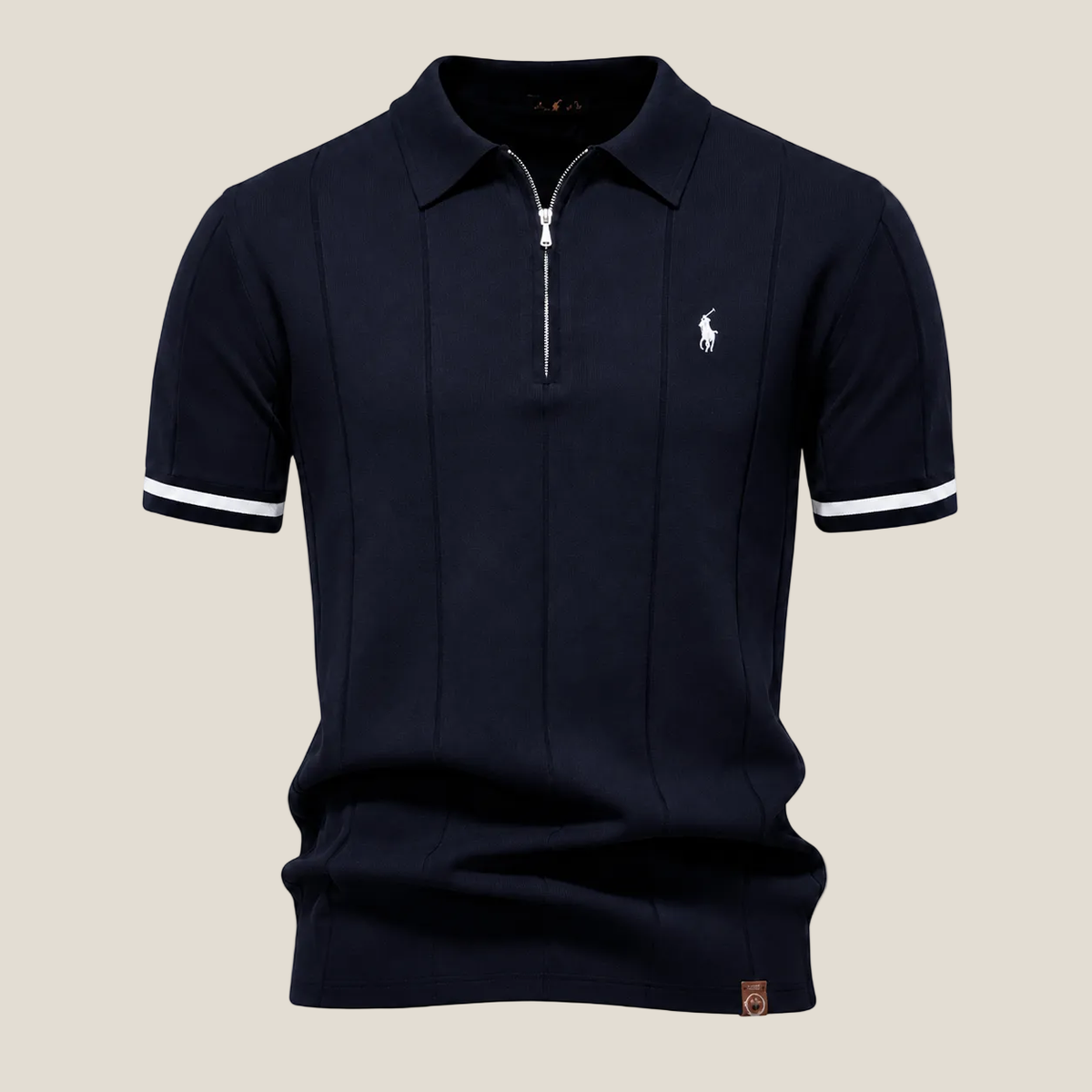 Polo Mezza Zip Taglio Iconico - Blu navy
