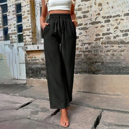 Pantaloni Casual a Colore Unito