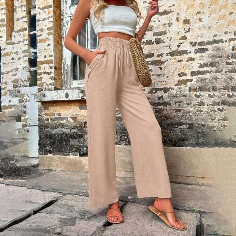 Pantaloni Casual a Colore Unito
