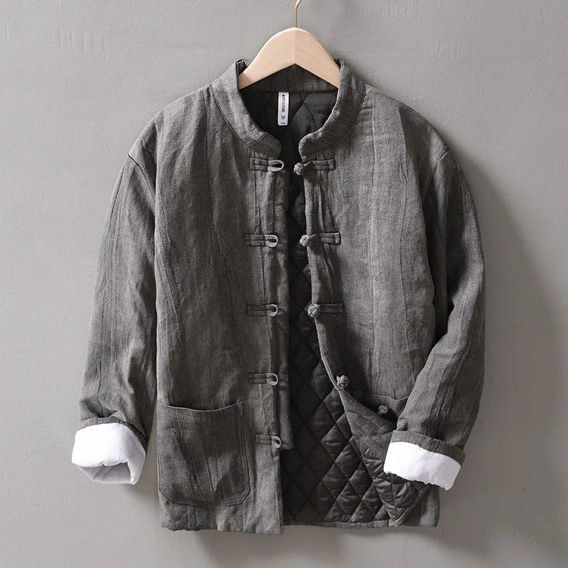 Cappotto in Lino Invernale Premium Spesso da Uomo